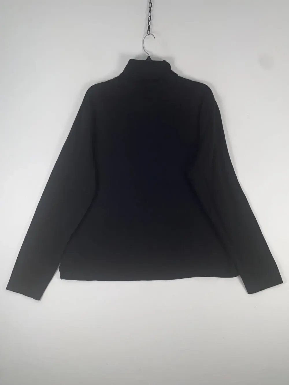 Banana Republic Shirt Mens Large Black Long Sleeve Turtleneck 100% Cotton